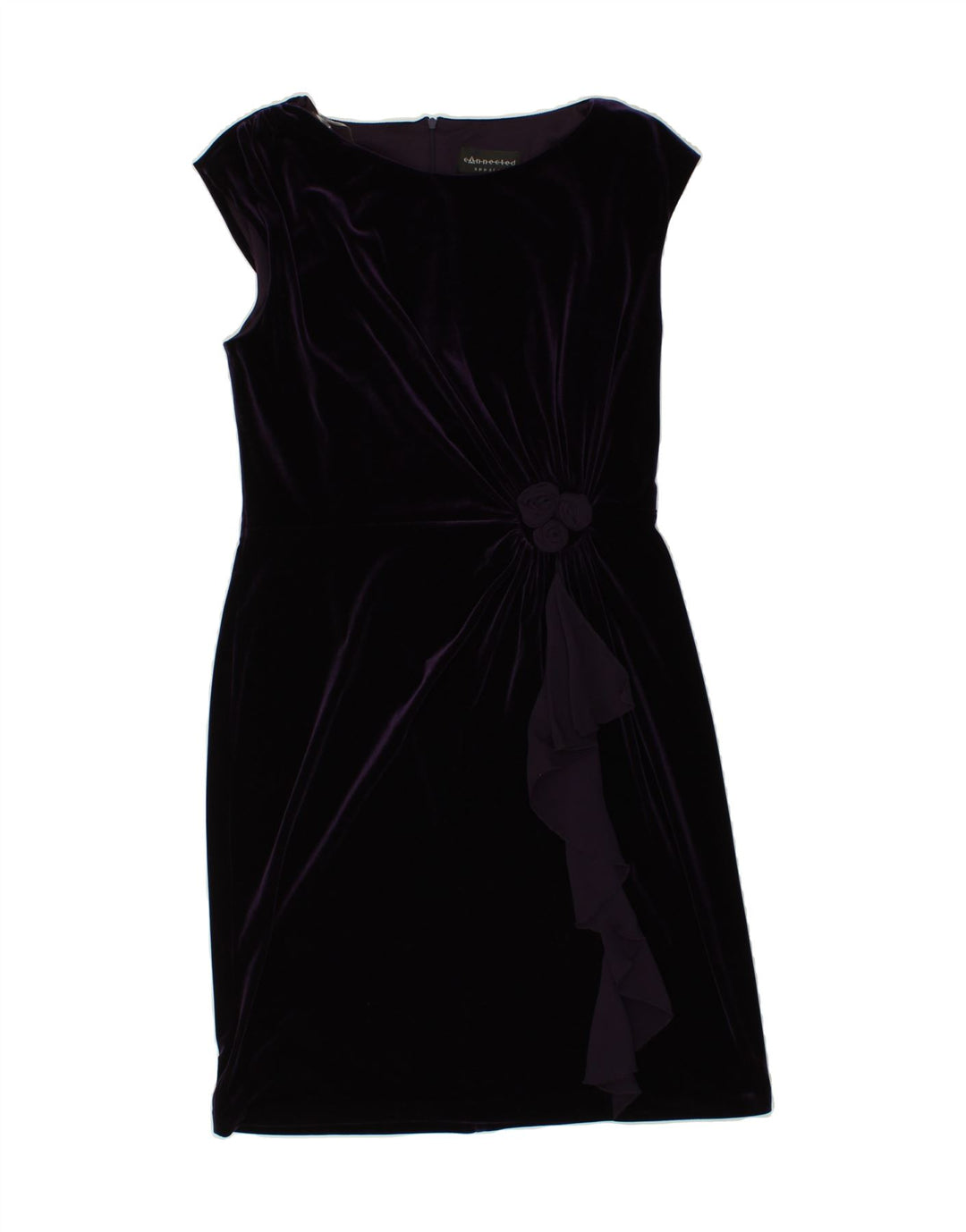 VINTAGE Womens Sheath Dress UK 16 Large Purple Polyester Vintage Vintage and Second-Hand Vintage from Messina Hembry 