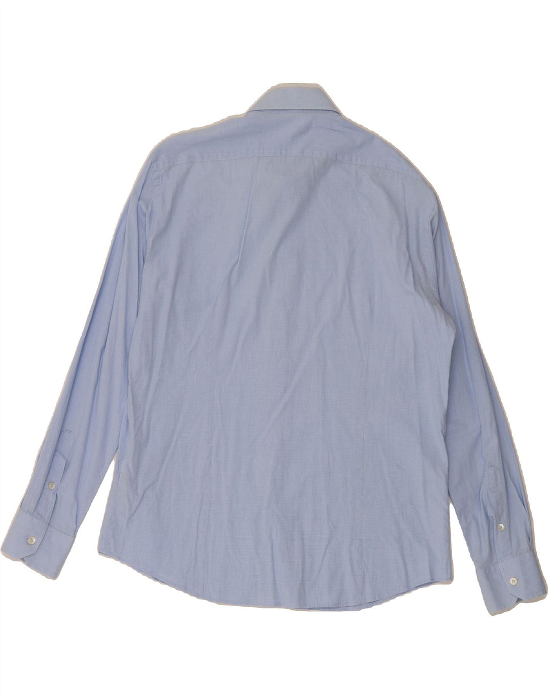 ROBERTO CAVALLI Mens Shirt Size 42 16 1/2 Large Blue Houndstooth Cotton Vintage Roberto Cavalli and Second-Hand Roberto Cavalli from Messina Hembry 