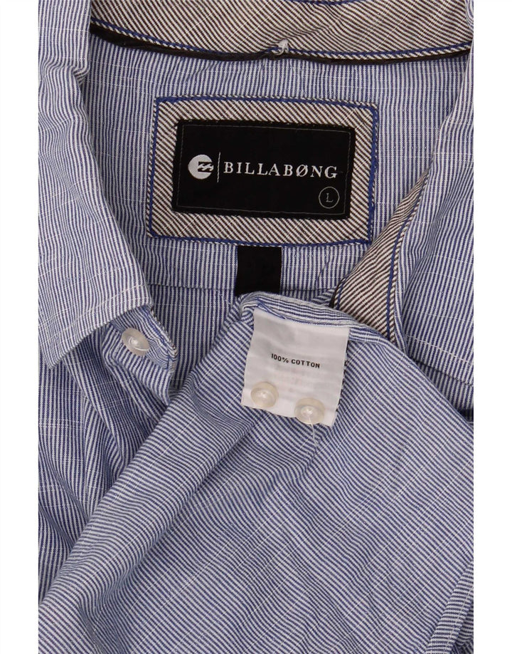 Camicia grafica da uomo Billabong grande cotone gessato blu