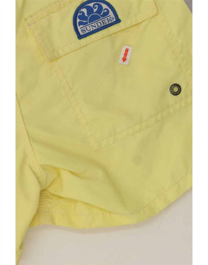Pantaloncini da bagno da uomo Sundek piccoli in nylon giallo