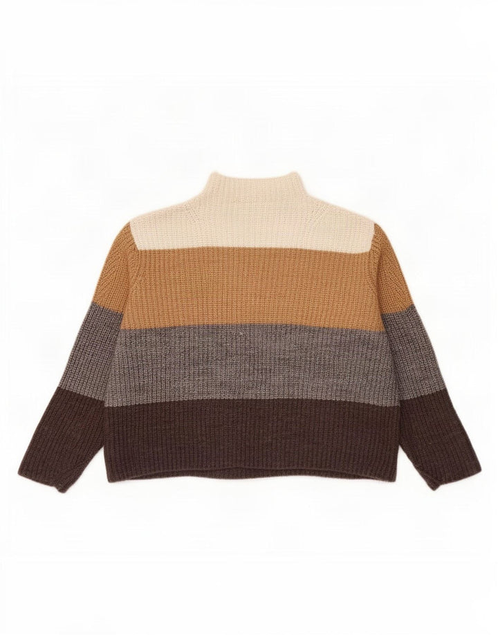 Maglione maglione a collo alto da donna Marks & Spencer UK 16 grande multicolore