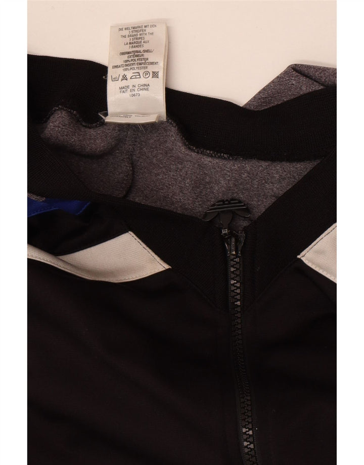 Giacca da tuta grafica da uomo Adidas UK 40/42 Medium Black Colourblock