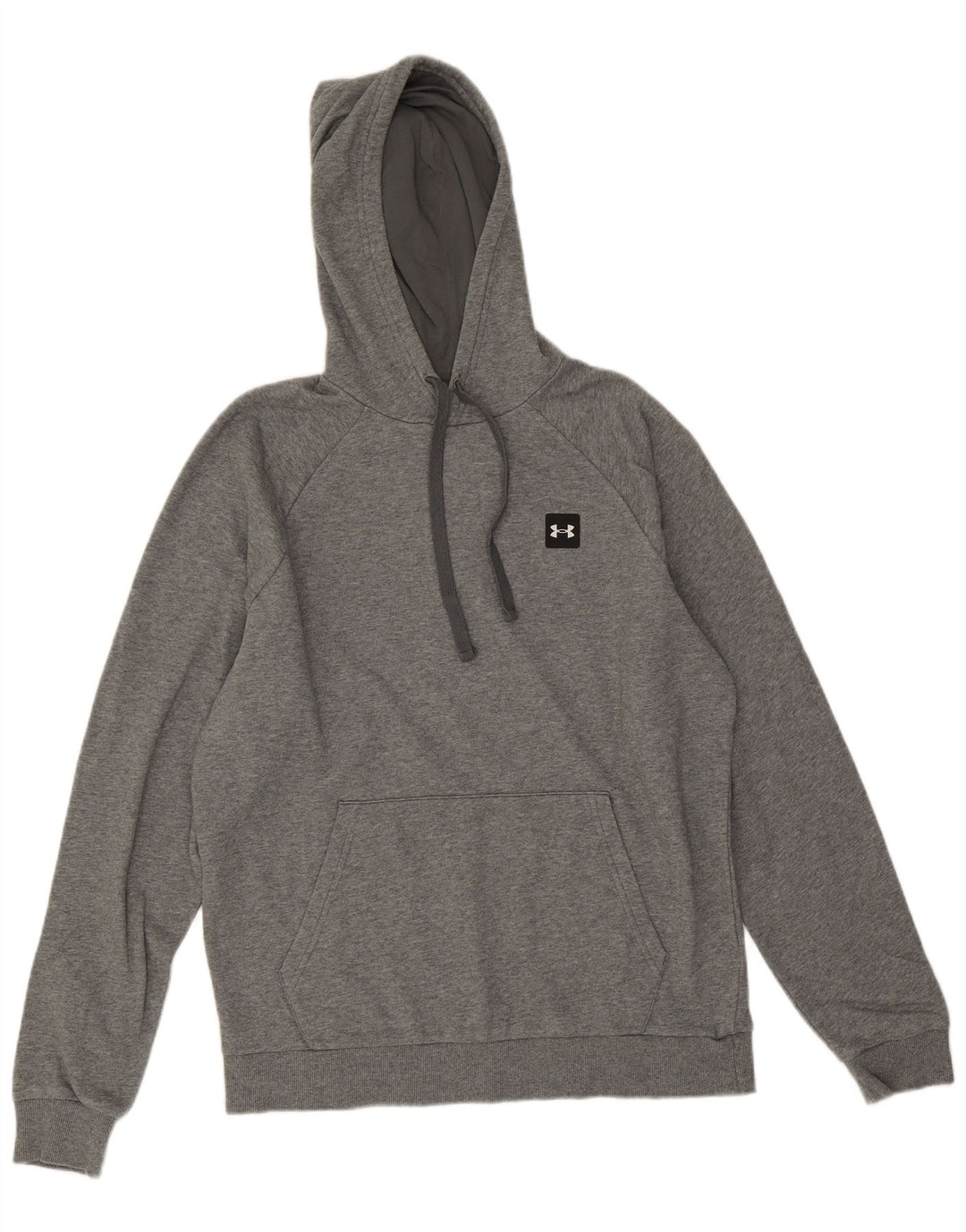 Felpa con cappuccio da uomo Under Armour in cotone chiazzato grigio medio