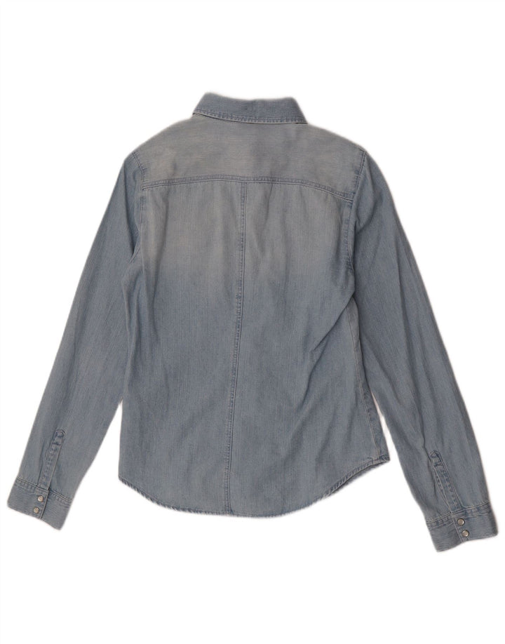 Camicia in denim da donna Puma UK 12 cotone blu medio