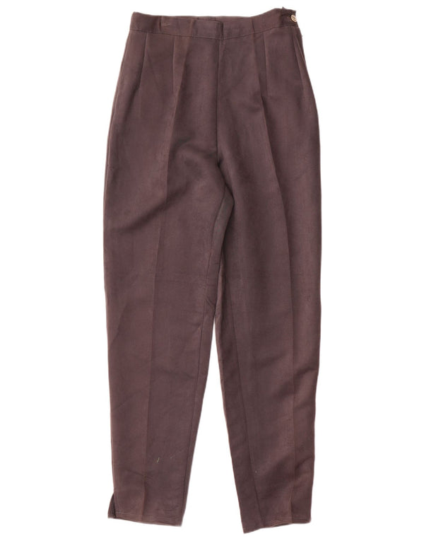 Pantaloni casual affusolati a vita alta da donna vintage IT 42 medio W28 L28 grigio