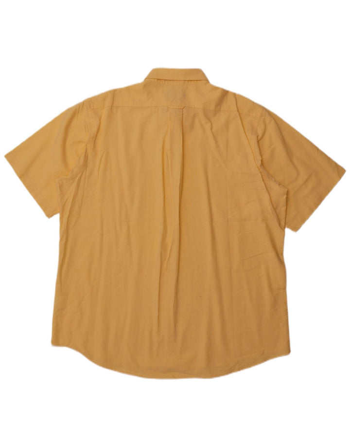 Camicia a maniche corte da uomo IZOD taglia 17 XL in cotone giallo