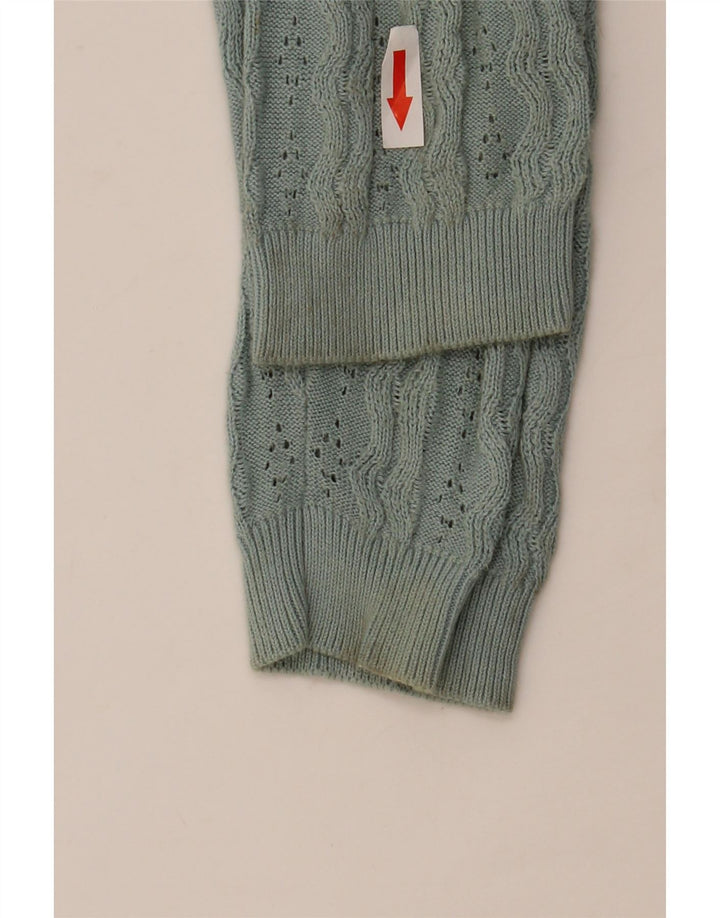 Maglione cardigan da donna Marks & Spencer UK 8 piccolo cotone verde