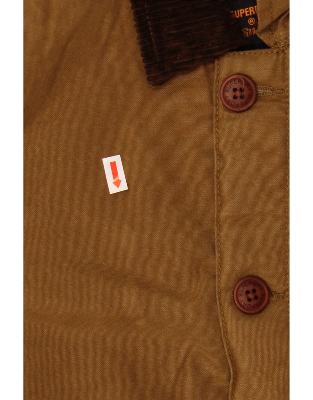 Giacca a vento da uomo Superdry UK 36 Small Marrone Poliestere