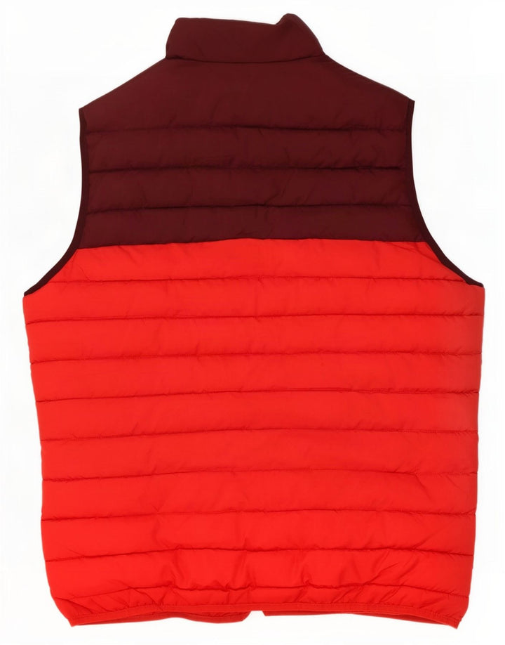 Gilet imbottito da uomo Jack & Jones UK 36 Small Rosso Colourblock Poliestere