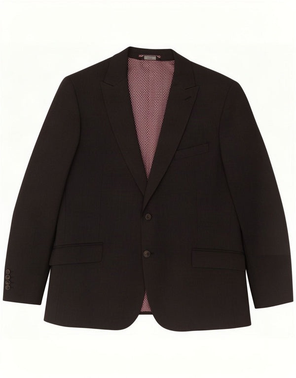 Marks & Spencer Giacca corta da uomo a 2 bottoni UK 46 3XL Poliestere grigio