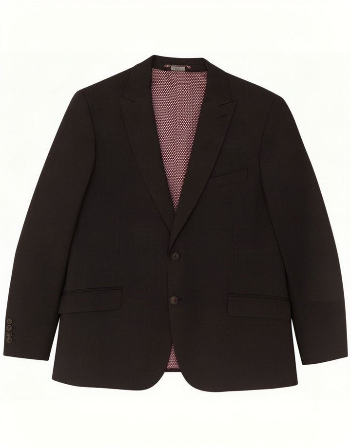 Marks & Spencer Giacca corta da uomo a 2 bottoni UK 46 3XL Poliestere grigio