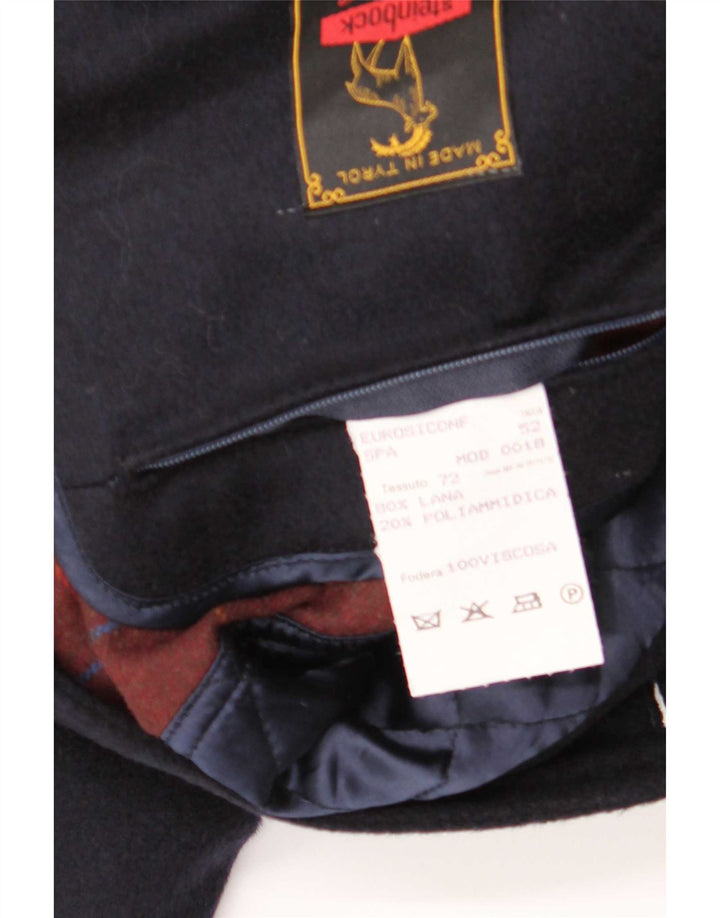 Cappotto da uomo Steinbock IT 52 XL in lana blu navy