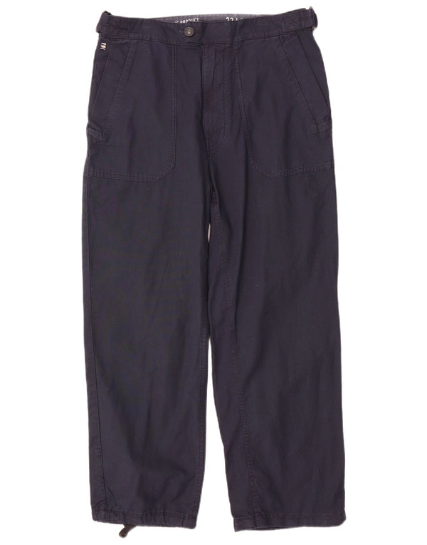 Pantaloni chino dritti da uomo G-Star W32 L28 cotone blu navy
