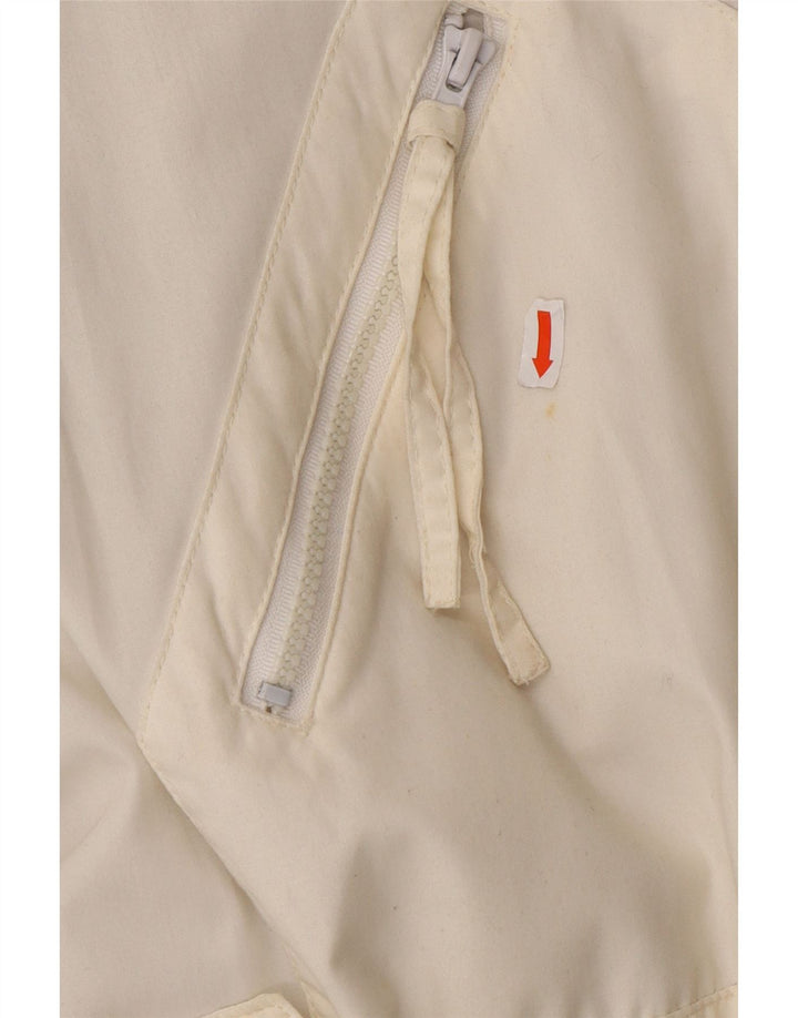 VINTAGE Womens Oversized Hooded Padded Jacket UK 18 XL White Polyamide