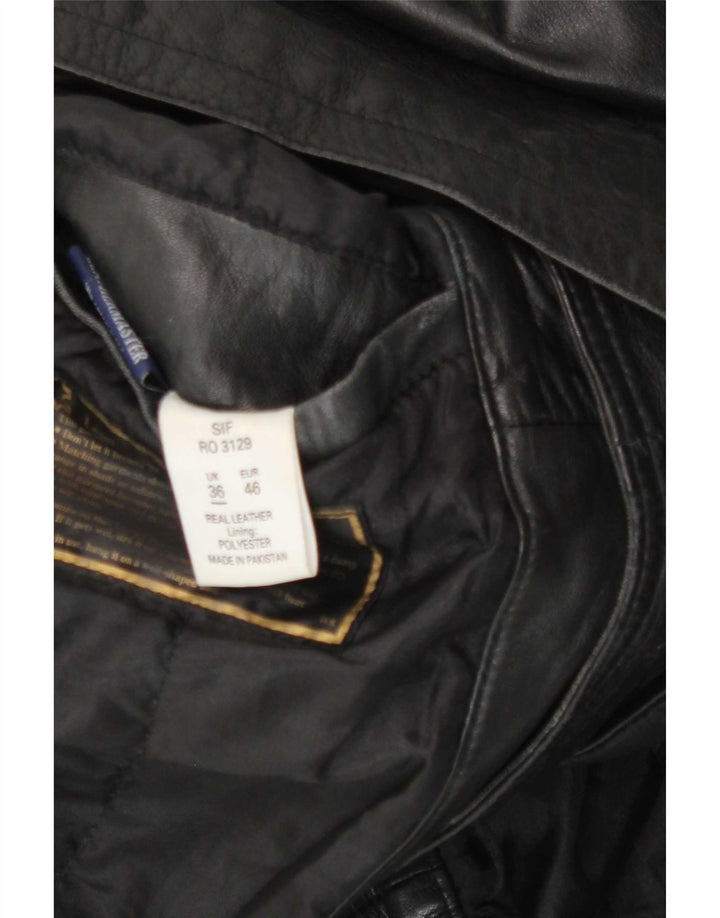 Giacca in pelle da uomo Carlo Santini UK 36 piccola nera