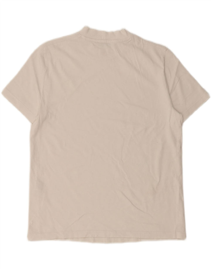 T-shirt Zara da uomo Top Small in cotone bianco sporco