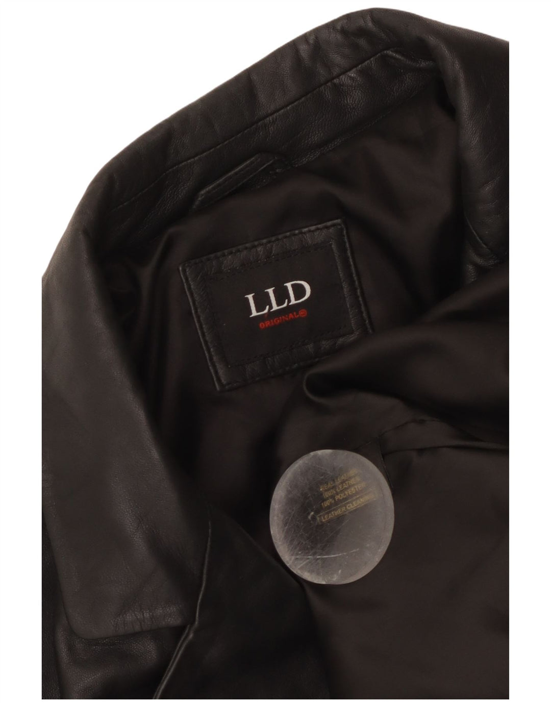 Giacca in pelle da uomo LLD UK 38 Pelle nera media