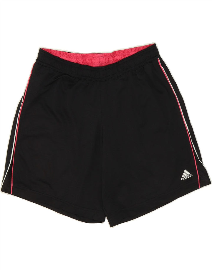 ADIDAS Womens Sport Shorts UK 10 Small  Black Polyester Vintage Adidas and Second-Hand Adidas from Messina Hembry 