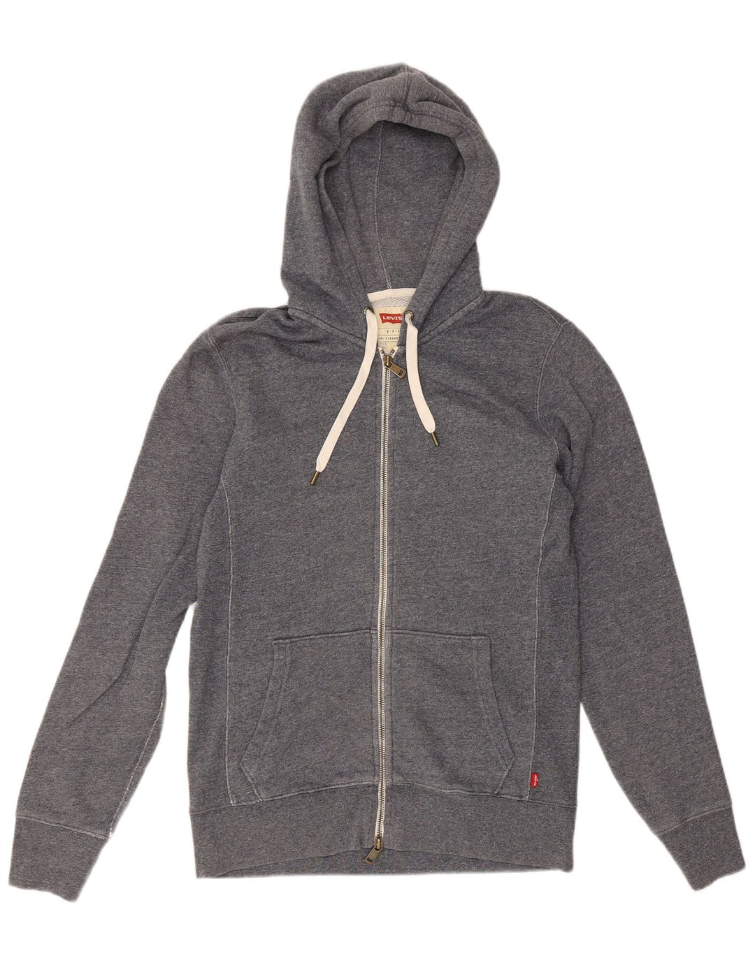 Maglione con cappuccio e zip da uomo Levi's piccolo in cotone grigio