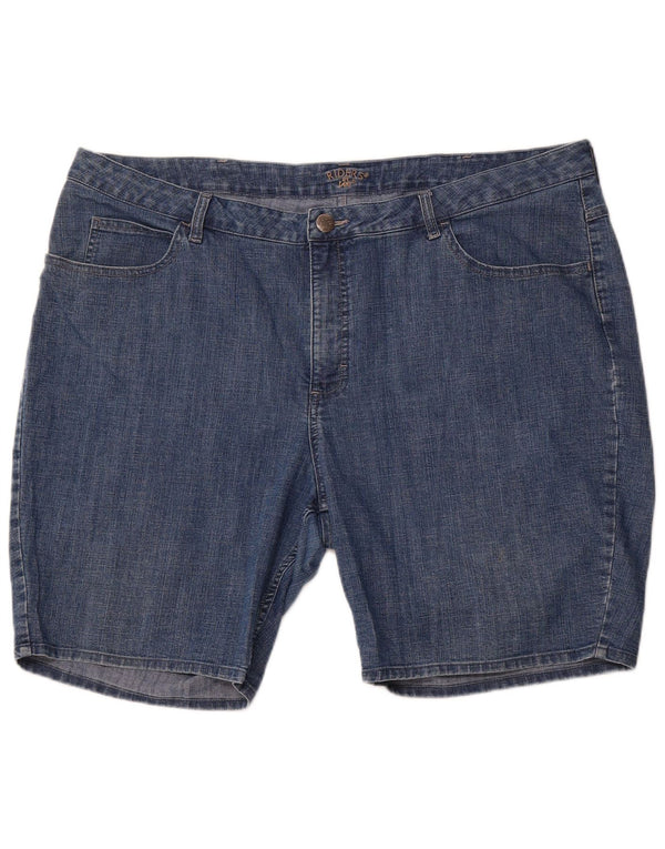 Pantaloncini di jeans da donna LEE Riders US 24 4XL W44 Cotone blu