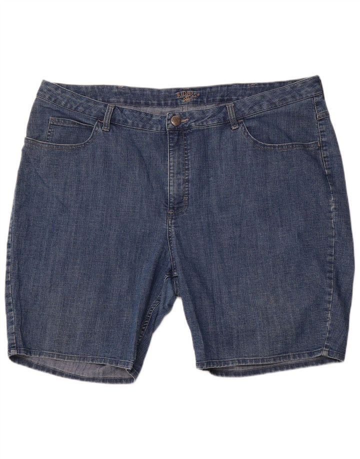 Pantaloncini di jeans da donna LEE Riders US 24 4XL W44 Cotone blu