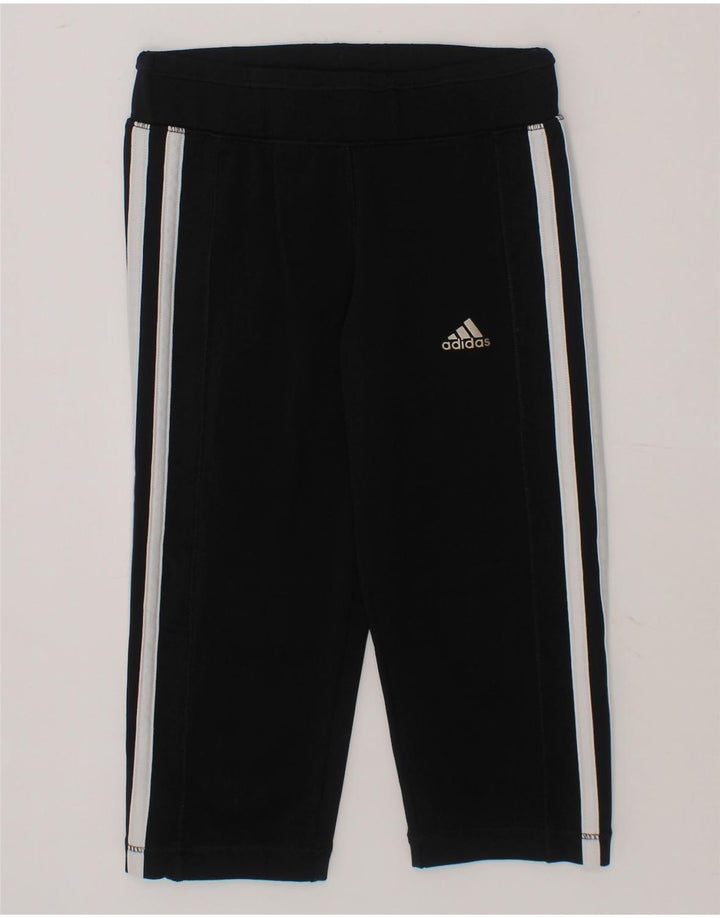 ADIDAS Girls Climalite Tracksuit Trousers 7-8 Years  Black Polyester Vintage Adidas and Second-Hand Adidas from Messina Hembry 