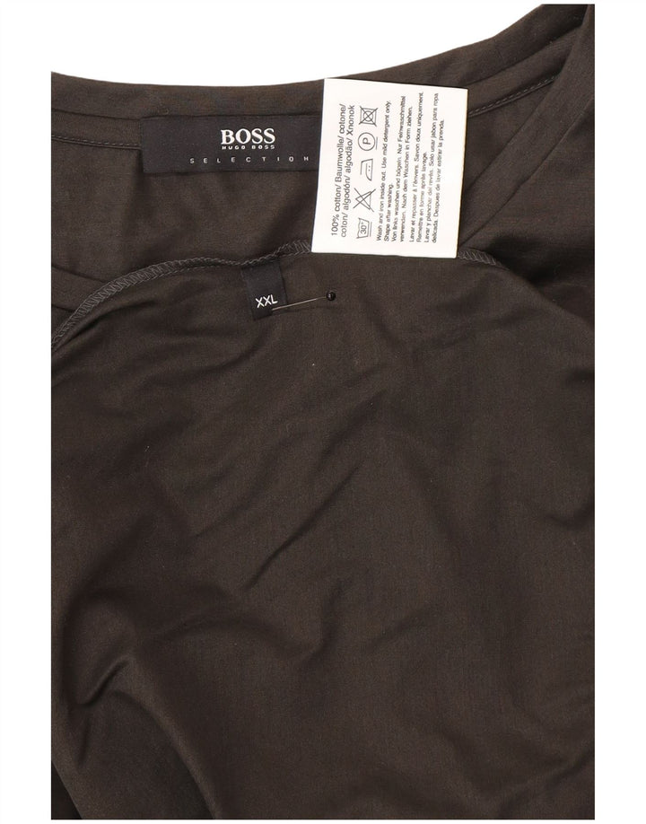 T-shirt da uomo Hugo Boss Top 2XL cotone kaki