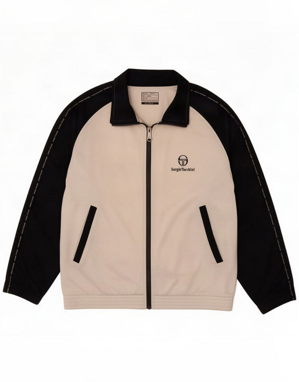 Sergio Tacchini Giacca da tuta da uomo IT 46 Small White Colourblock