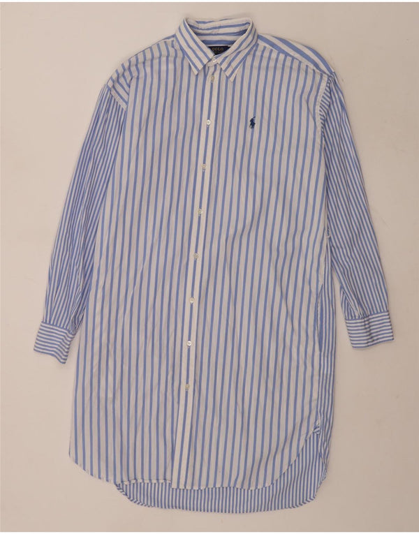 Abito camicia da donna Polo Ralph Lauren US 8 cotone a righe blu medio