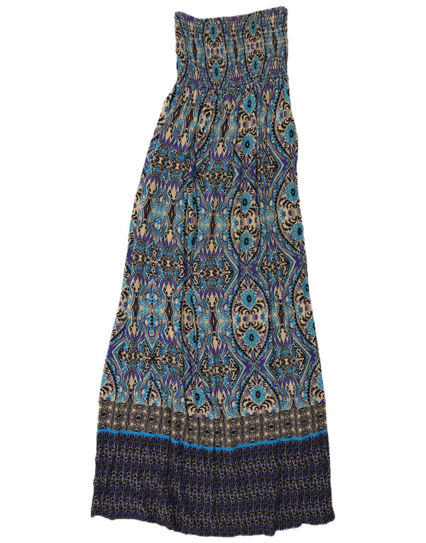 Abito lungo senza spalline da donna Monsoon UK 8 Piccolo Paisley multicolore