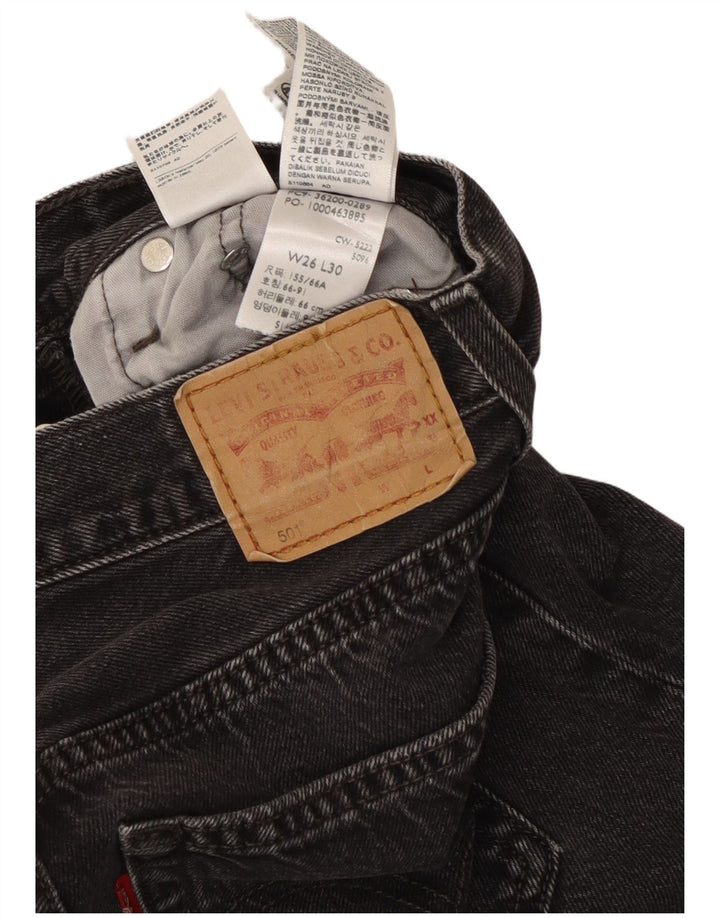 Jeans dritti Levi's 501 da donna W26 L28 cotone nero