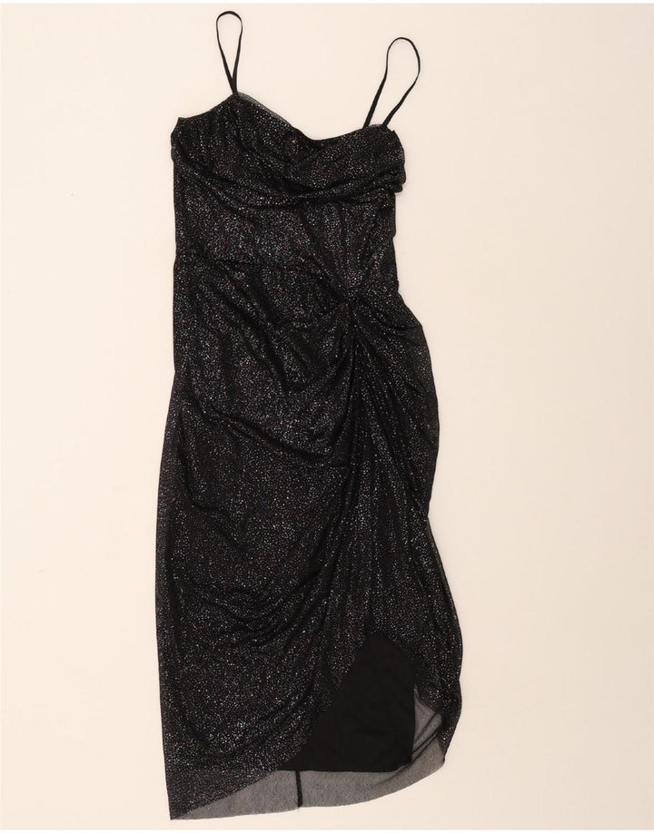 QUIZ Womens Sleeveless Maxi Dress UK 12 Medium Black Polyester Vintage Quiz and Second-Hand Quiz from Messina Hembry 
