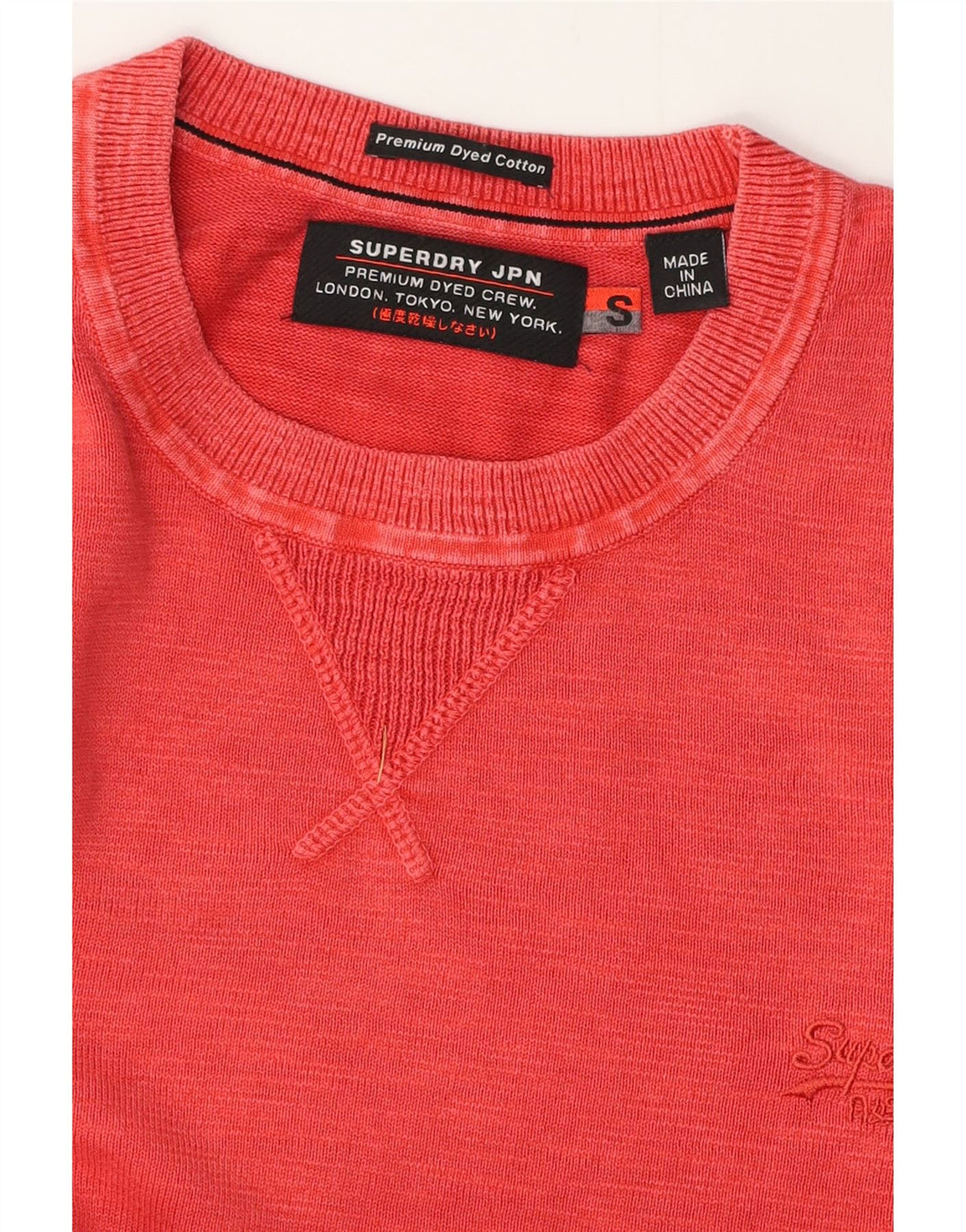 Felpa da uomo SUPERDRY Maglione piccolo rosso in cotone