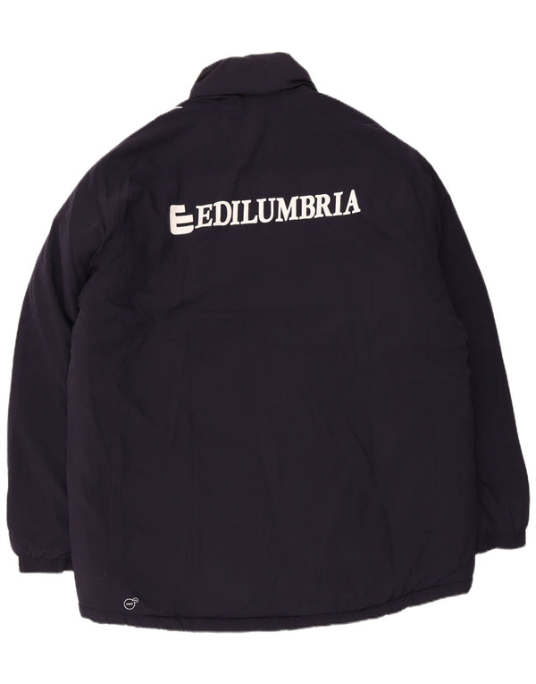 Giacca a vento grafica da uomo Puma UK 42 XL poliestere blu navy