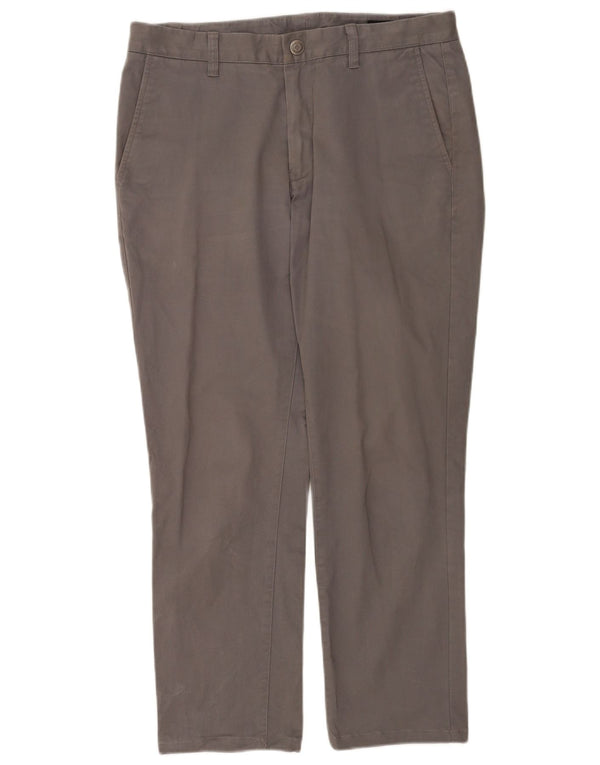 Pantaloni chino dritti da uomo BONOBOS W32 L28 cotone grigio