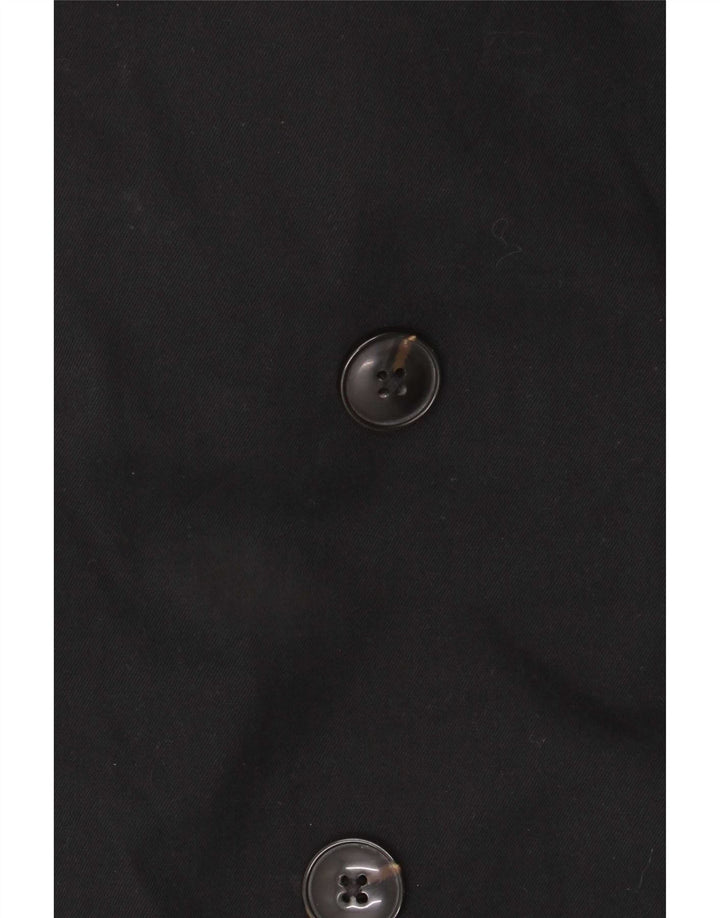 Trench doppiopetto da donna Gap UK 14 cotone nero medio