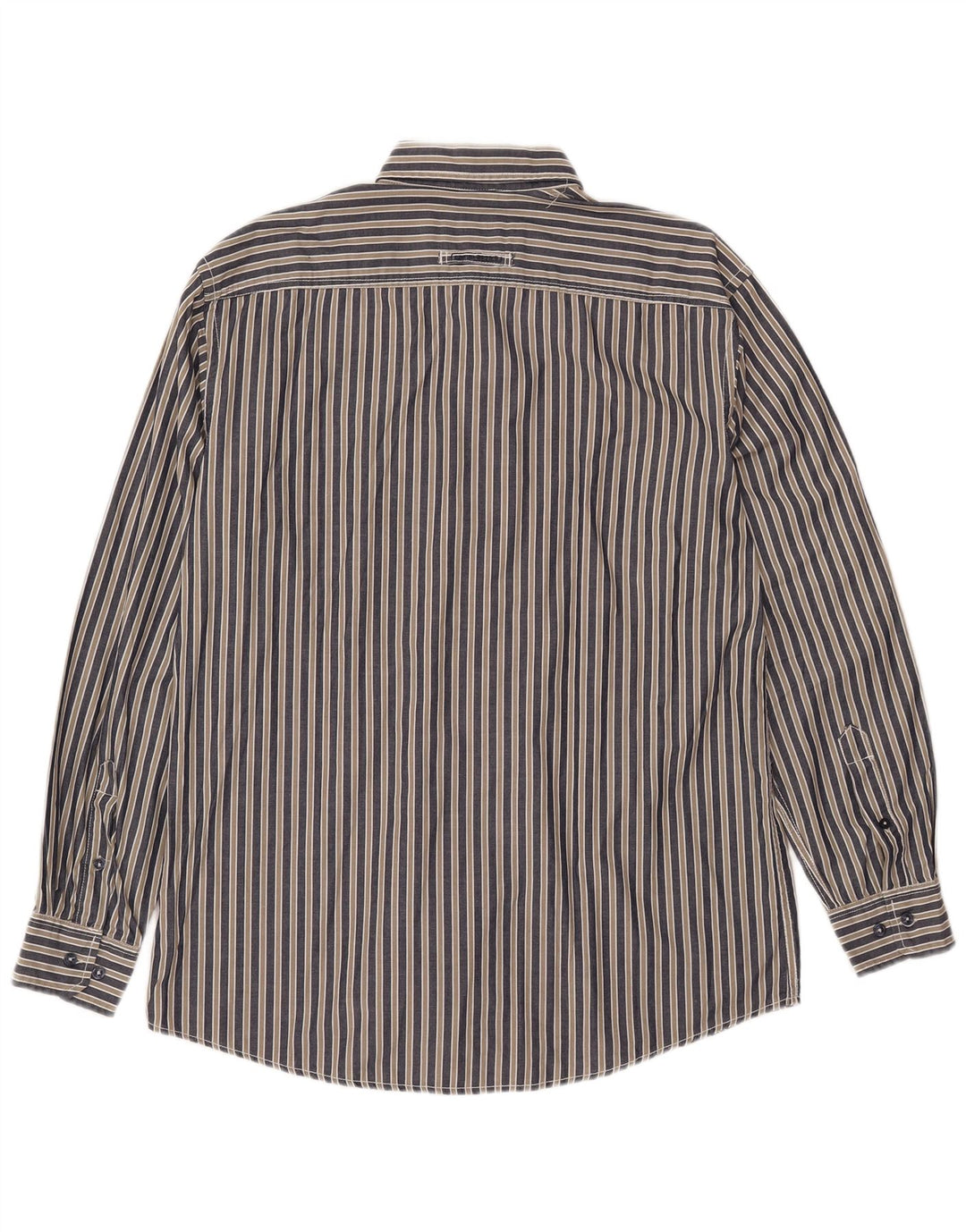 CAMEL ACTIVE Camicia da uomo grande in cotone a righe blu navy