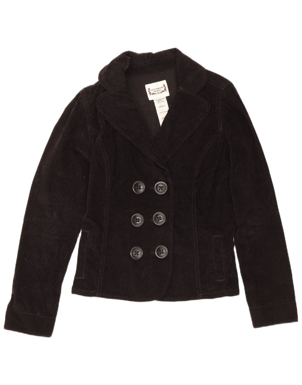 Cappotto da marinaio in velluto a coste da donna Levi's UK 16 grande cotone nero