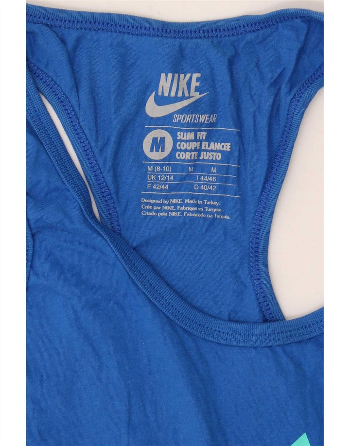 Canotta grafica Nike da donna slim fit UK 12/14 Blu medio