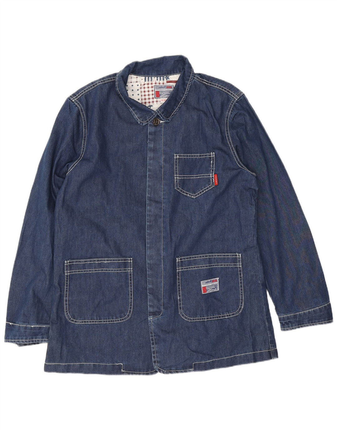Giacca di jeans vintage da uomo UK 44 2XL Blu