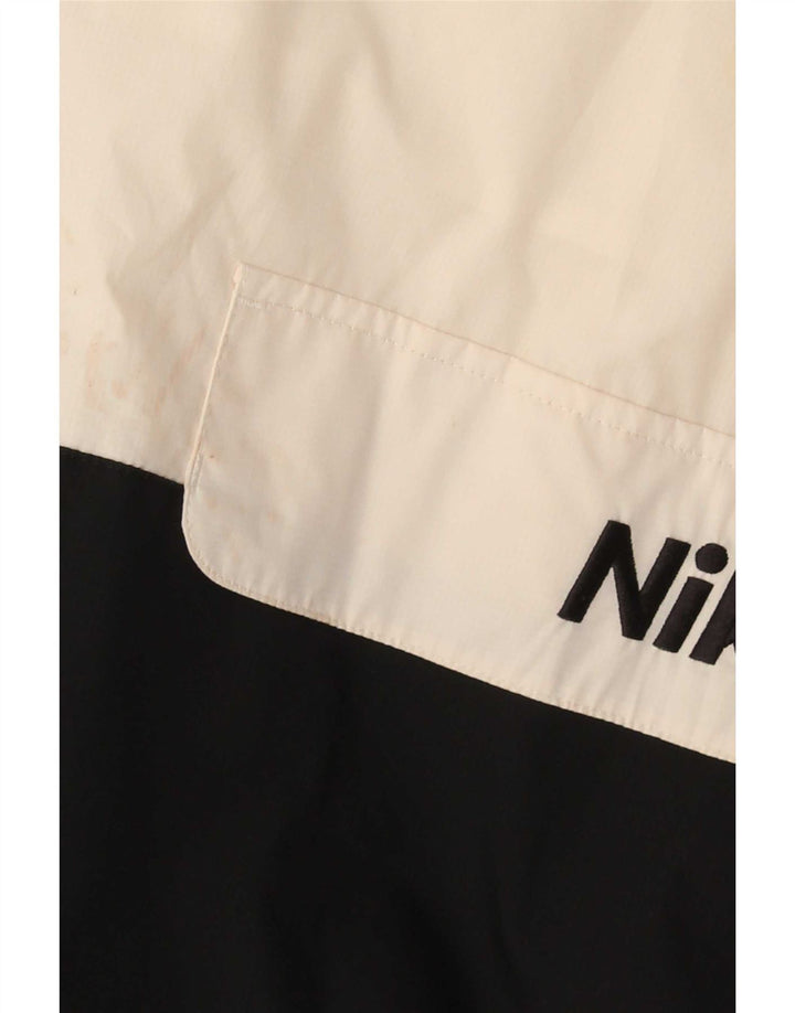 Giacca antipioggia Nike da uomo con cappuccio grafico UK 40 Large Black Colourblock