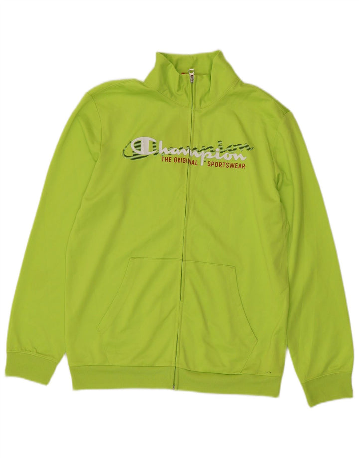 Giacca da tuta grafica Champion da ragazzo 13-14 anni XL verde poliestere