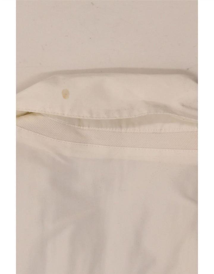 Geox Donna Respira Pea Coat UK 14 Large Bianco Poliestere