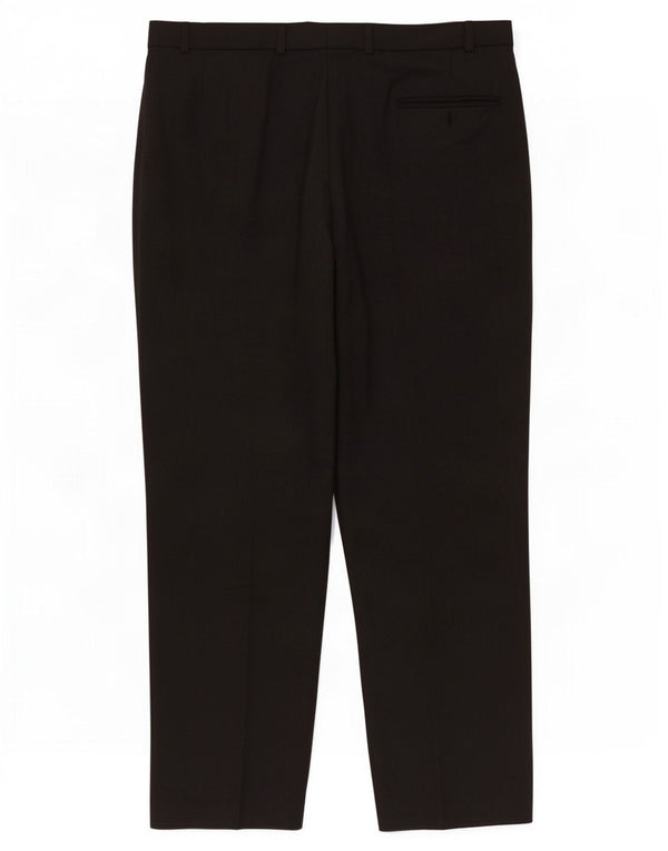 Pantaloni da abito dritti da uomo Marks & Spencer W40 L31 lana grigia