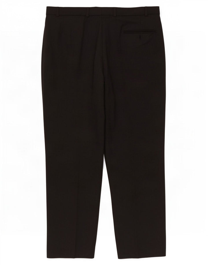 Pantaloni da abito dritti da uomo Marks & Spencer W40 L31 lana grigia