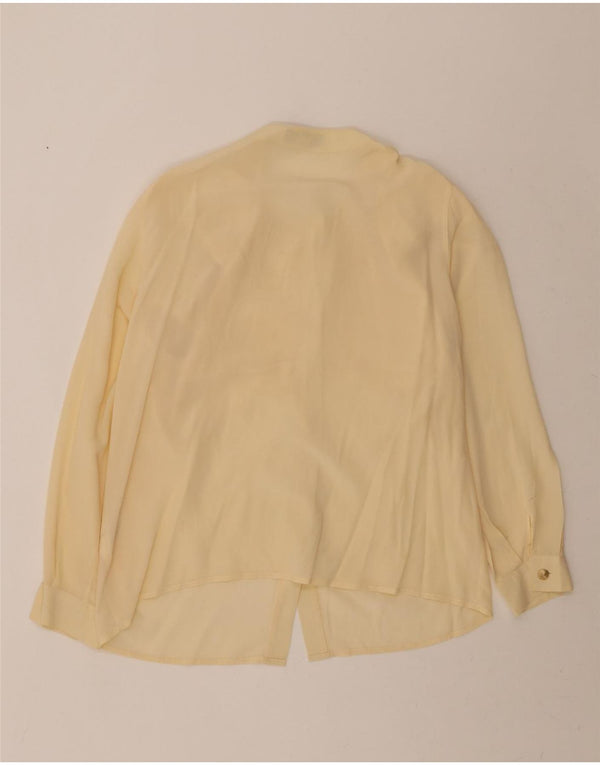 PERSONA Womens Oversized See Through Shirt Blouse Size 19 Small Yellow