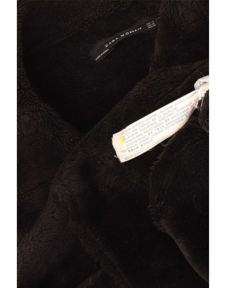Giacca Sherpa oversize da donna Zara UK 6 XS poliestere nero