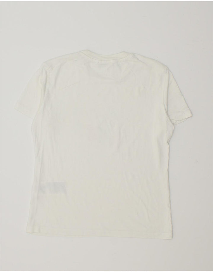 GAS Womens Graphic T-Shirt Top UK 12 Medium White Cotton Vintage Gas and Second-Hand Gas from Messina Hembry 