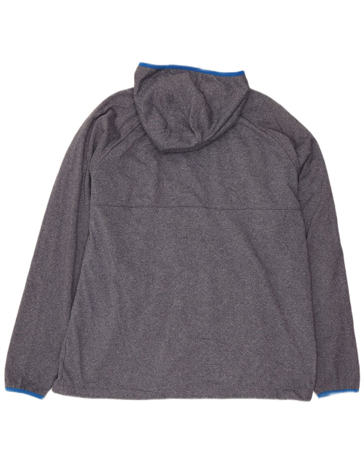 Maglione con cappuccio e zip da uomo COLUMBIA XL poliestere screziato blu navy