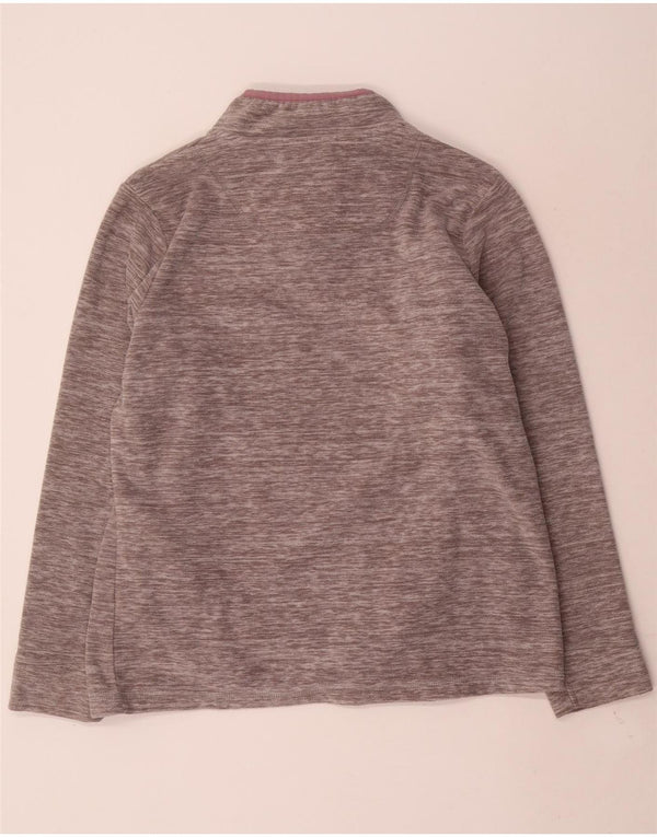 WEIRD FISH Maglione oversize in pile da donna UK 16 Grande grigio screziato